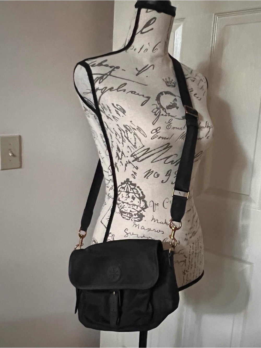 Tory Burch Scout Nylon Black Crossbody Shoulder Bag